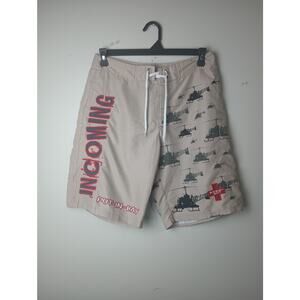 Vtg MASH Calhoun Swim Trunks Put in Bay 2006 Drawstring Boardshorts Medim